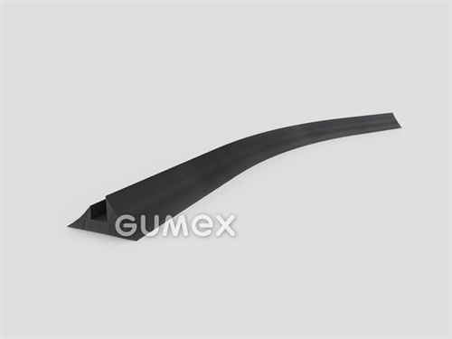 Gumový profil tvarový, 6x13mm, 2-prúd, 60°ShA, EPDM, -40°C/+100°C, čierny